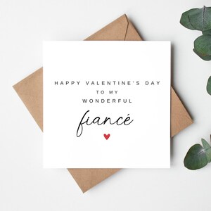 Alles Liebe für meine wunderbare Verlobte Karte, Valentinstag Karte für Zukünftige Frau, Verlobte Valentinstag Karte, Karte für Ihn, Für Sie
