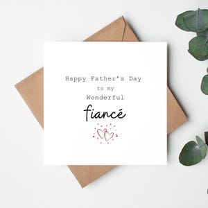 Happy Father's Day To My Wonderful Fiancé, leuke Vaderdagkaart, Ierse Vaderdagkaart, Vaderdagkaart voor verloofde, verloofde Vaderdag