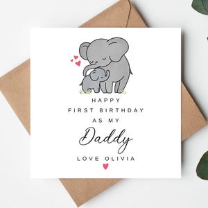 Tarjeta de feliz primer cumpleaños como papá, tarjeta de primer cumpleaños como papá, tarjeta de primer cumpleaños de papá, tarjeta de cumpleaños de papá, tarjeta de nuevo papá 2025, personalizada