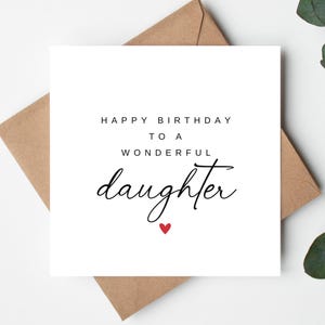 Alles Gute zum Geburtstag an eine wunderbare Tochter, Geburtstagskarte für Tochter, 1. Geburtstagskarte für Tochter, Geburtstagskarte für Tochter, 18