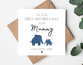 Personalised On Your First Mother's Day As My Mummy, Custom Mother's Day Card, Mother's Day Card from Baby, 1st Mother's Day Card 2024