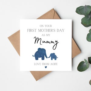 Personalised On Your First Mother's Day As My Mummy, Custom Mother's Day Card, Mother's Day Card from Baby, 1st Mother's Day Card 2024 No thanks