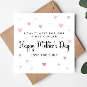 Biglietto di auguri per la festa della mamma, futura mamma, non vedo l'ora del nostro primo abbraccio, biglietto per la festa della mamma dal pancione, biglietto per futura mamma, biglietto per pancione
