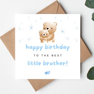 Alles Gute zum Geburtstag an die Beste kleine Bruderkarte, Geburtstagskarte für kleinen Bruder, Lil Brother Geburtstagskarte, Brotherkarte, Karte für Bruder