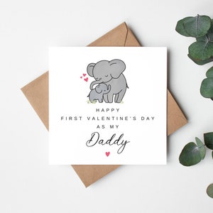 Buon primo San Valentino come il mio papà, biglietto di auguri per il primo San Valentino per papà, biglietto di auguri per il primo San Valentino di Dada, biglietto di auguri per San Valentino per papà, papà 2025
