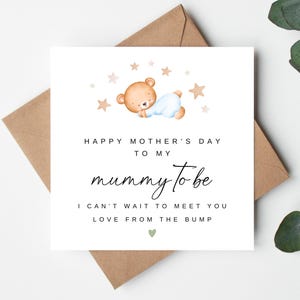 Happy Mother's Day Mummy To Be-kaart, I Can't Wait to Meet You-kaart, Moederdagkaart van de Bump, Mummy To Be-kaart, Bump-kaart