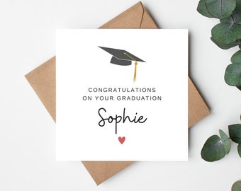Personalised Congratulations On Your Graduation Card, Custom Graduation Card Daughter, Daughter Graduation Card, Graduation Card for Son