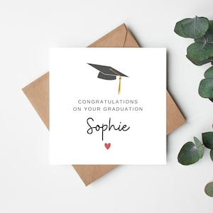 Parabéns Personalizados Pela Sua Formatura Cartão, Cartão de Formatura Personalizado Filha, Cartão de Formatura Filha, Cartão de Formatura para Filho