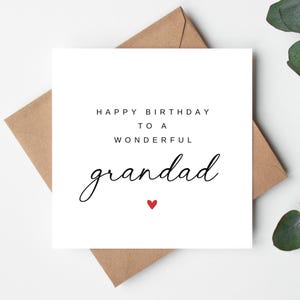 Alles Gute zum Geburtstag für eine wunderbare Opa-Karte, Geburtstagskarte für den besten Opa, Großeltern-Geburtstagskarte, Opa-Karte, Papa-Geburtstagskarte