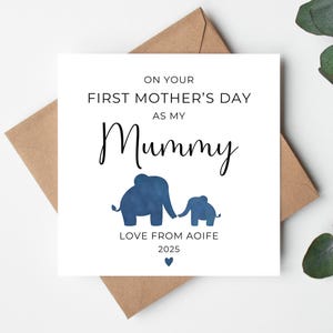 Personalisiert An Ihrem ersten Muttertag als meine Mama, Muttertagskarte, Muttertagskarte von Baby, erste Muttertagskarte 2025