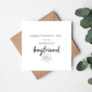 Happy Father's Day To My Wonderful Boyfriend, leuke Vaderdagkaart, Ierse Vaderdagkaart, Vaderdagkaart voor vriend
