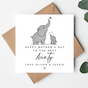 Tarjeta del Día de la Madre para la Mejor Tía, Tarjeta del Día de la Madre para la Mejor Tía, Tarjeta del Día de la Madre para la Tía, Tarjeta Personalizada del Día de la Madre