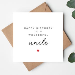 Tarjeta de feliz cumpleaños para un maravilloso tío, tarjeta de cumpleaños para el mejor tío, tarjeta de cumpleaños del tío, tarjeta de cumpleaños del hermano, tarjeta para el tío