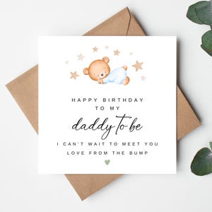 Biglietto di auguri per il futuro papà, biglietto "Non vedo l'ora di incontrarti", biglietto di auguri per il futuro papà, biglietto "Bump"