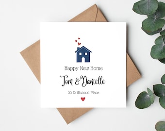 Personalised Happy New Home! Greeting Card, Congratulations on your New House Card, Customisable Moving Card