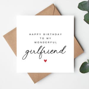 Tarjeta de feliz cumpleaños para mi maravillosa novia, tarjeta de cumpleaños para novia, tarjeta de cumpleaños para novia, tarjeta para novia, tarjeta para ella