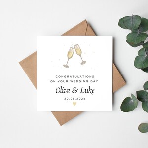 Congratulazioni personalizzate per il giorno delle nozze, biglietto di nozze personalizzato, biglietto per la coppia felice, biglietto di nozze personalizzato