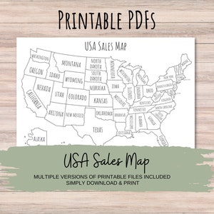 Druckbare Landkarte der USA, druckbare Landkarte der USA, Tor-Tracker, Etsy Bestellung Landkarte USA, digitaler Download Landkarte, Färbung, USA-Karte