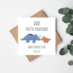 Papà sei un gran ruggente, biglietto di auguri per la festa del papà, biglietto personalizzato per la festa del papà per papà, biglietto per la festa del papà con giochi di parole per bambini, biglietto personalizzato per il papà