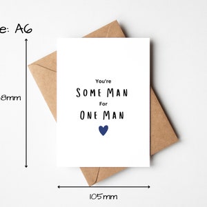 You're Some Man For One Man Father's Day Card, Irish Father's Day Card, Funny Card For Dad, Happy Father's Day Card, Card for Grandad image 2