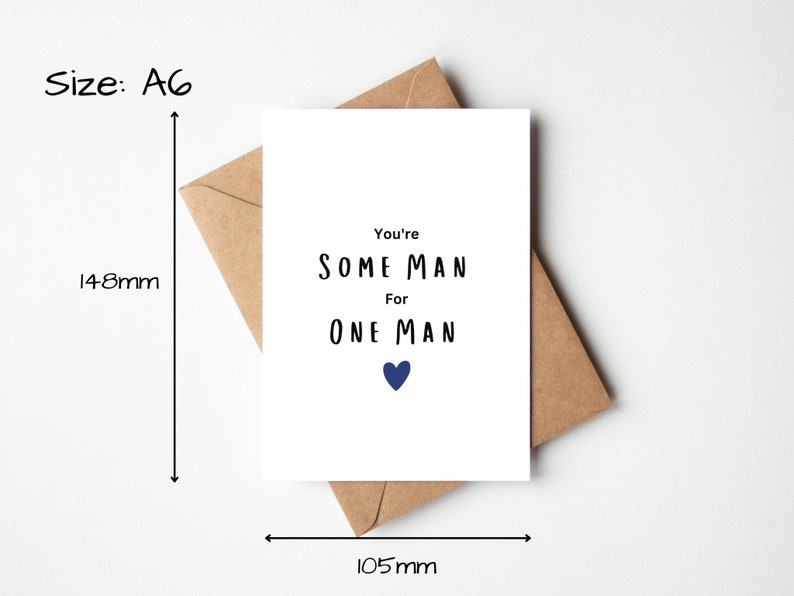 You're Some Man For One Man Father's Day Card, Irish Father's Day Card, Funny Card For Dad, Happy Father's Day Card, Card for Grandad image 2