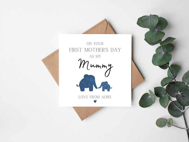 Personalised On Your First Mother's Day As My Mummy, Custom Mother's Day Card, Mother's Day Card from Baby, 1st Mother's Day Card 2024 No thanks