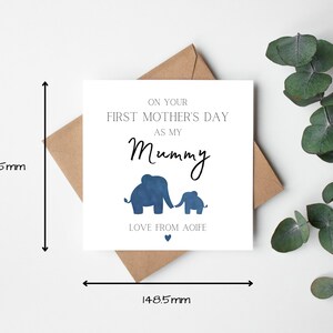 Personalised On Your First Mother's Day As My Mummy, Custom Mother's Day Card, Mother's Day Card from Baby, 1st Mother's Day Card 2024 image 2