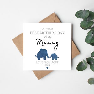 Personalised On Your First Mother's Day As My Mummy, Custom Mother's Day Card, Mother's Day Card from Baby, 1st Mother's Day Card 2024 Yes print please