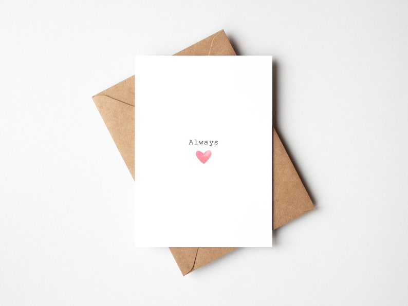 Carte d'anniversaire toujours, carte d'anniversaire simple pour petite amie, carte d'anniversaire petit ami, carte d'anniversaire pour mari, carte pour femme image 1