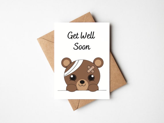 Me To You Bear Get Well Soon Card : : Stationery