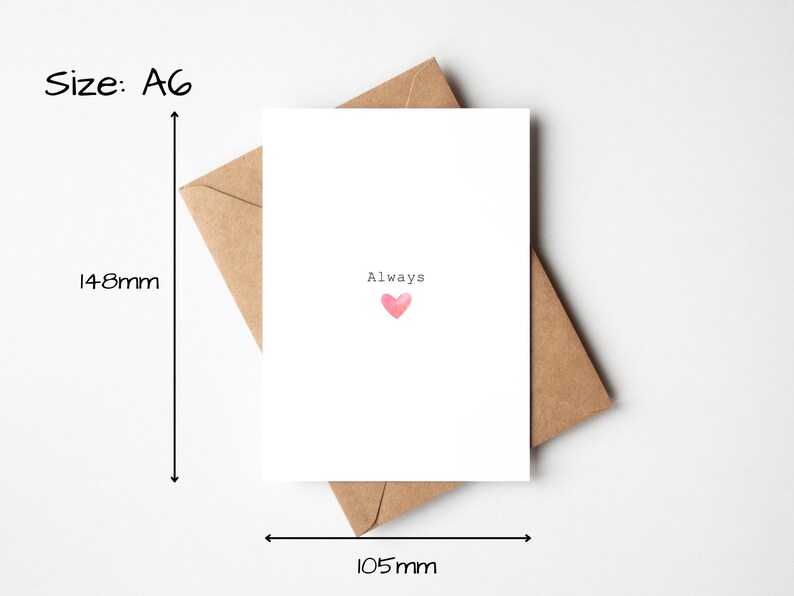 Carte d'anniversaire toujours, carte d'anniversaire simple pour petite amie, carte d'anniversaire petit ami, carte d'anniversaire pour mari, carte pour femme image 2