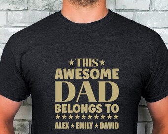 Dad T-shirt, Father's Day Shirt Personalised Dad, This Daddy Belongs, Funny Dad Tshirt, Father's Day Gift, New Dad Shirt, Dad Birthday Gift