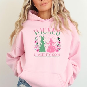 Wicked Hoodie, Glinda & Elphaba Retro Top, Elphaba Hoodie, Broomstick Top, Musical Pullover, Movie Lover Top, Defying Gravity, Broadway Gift