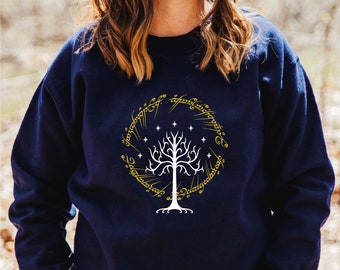 White Tree of Gondor Sweatshirt, LOTR Lover Hoodie, White Tree of Gondor Fan Hoodie, The Lord of The Rings the Hobbit Hoodie