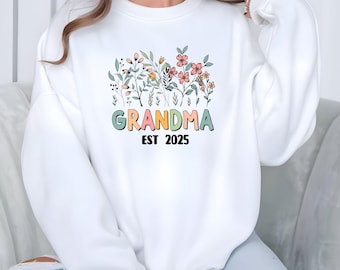 Grandma Est Hoodie, Personalised Nana, New Grandma Gift, Grandma To Be, Personalisel Nana, New Nana Hoodie, Nanny Gifts, Nana To Be Gift