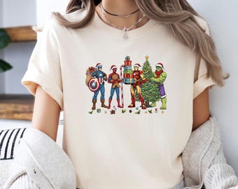 Marvel Superhero Christmas Shirt, Avengers Christmas Shirt, Winter Season Superhero Shirt, Funny Superhero Shirt, Avengers T-shirt