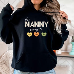 This Nanny Belongs, Mothers Hoodie, New Nanny Hoodie, Mama Birthday Gift, Nanny To Be Top, Mama Hoodie, Mothers Day Gift, Custom Nanny Top