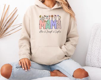 Custom Mama Hoodie, Mothers Day Hoodie, Personalised Mum Hoodie, Mummy Hoodie, New Mum Hoodie, Mum To Be Gift, Mum Birthday Gift