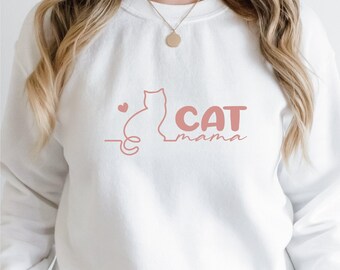 Cat Mum Sweatshirt, Funny Gifts For Cat Owner, Cat Lover Jumper, Cute Cat Mom Hoodie, Funny Mothers Day Sweatshirt