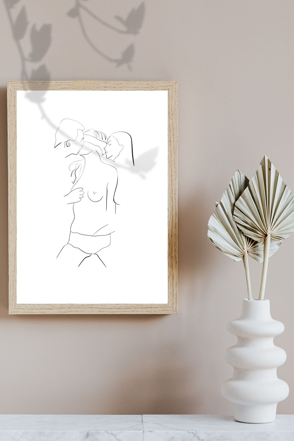 Bdsm Art, Threesome Drawing, Erotic Lesbian Art, Female Line Art, Nude ...
