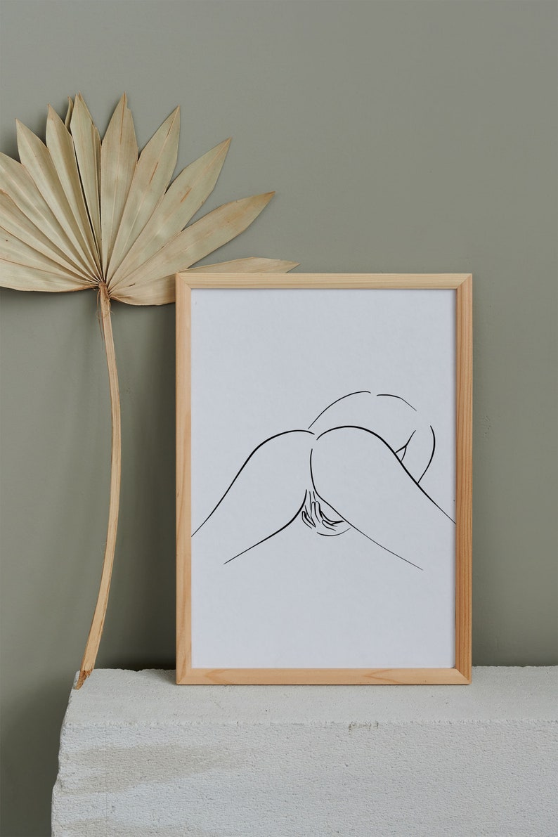 Erotic Nudity Fine Art Nude Print Woman Butt Drawing Nude Etsy 