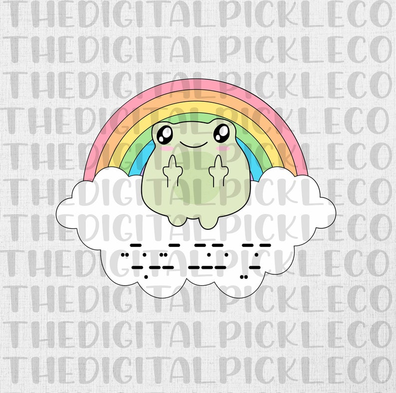 Morse Code Fuck You Frog morse Codefuck Youmiddle Fingerfrograinbow PNG Clipart & Digital