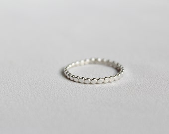 Silver Dot Stacking Ring