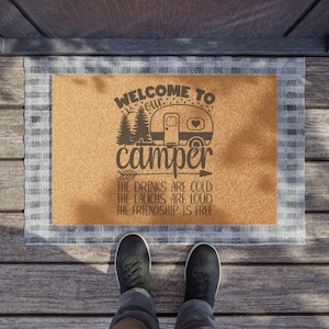 Camper Doormat: Eco-Friendly Coir Outdoor Rug (24&quot; × 16&quot;)