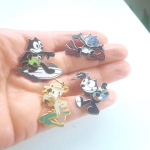pin vintage año 80/90 el gato Félix, dibujos animados, varios modelos, marca Demons and Merveilles, regalo de coleccionista