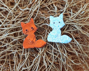 Pin's renard en cuir , plusieurs couleurs , idée cadeau pour tous , fait main