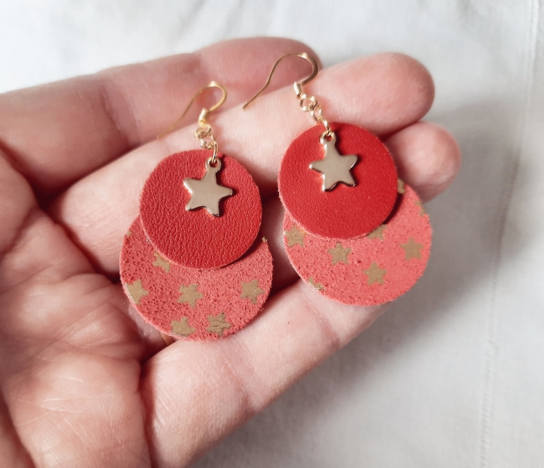 Boucles D'oreilles En Cuir Coloré En Forme De Frites - Bijoux Mignons Et Tendance Pour Femme