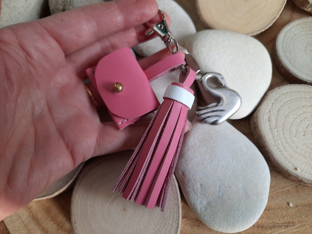 PORTE-CLES - ETUI A CLE,YS005--Porte clé avec pompon en fourrure pour