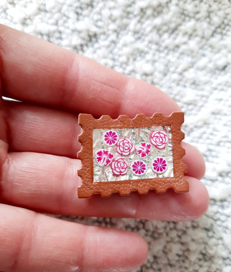 Broche originale en cuir , polymère et résine, idée cadeau , fait main en France image 5