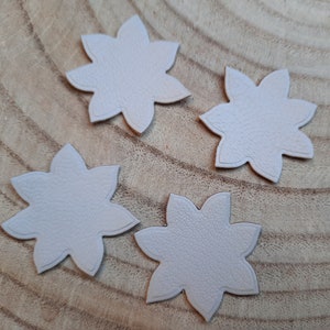 10 fleurs en cuir fin , fleurs à coller ou à coudre , fleurs pour scrapbooking, fleurs de 3,7 cm , fleurs multicolores, découpes en cuir image 8